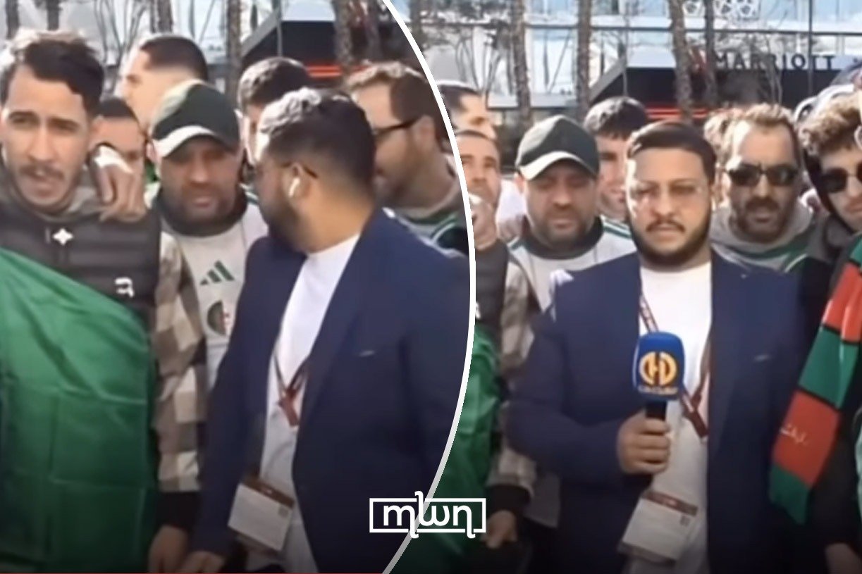 مشجعون رياضيون مغاربة يتجمعون في فعالية بالمغرب مع تغطية إعلامية.