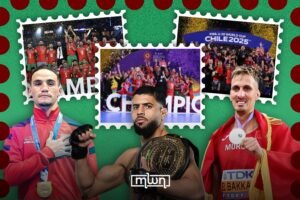 رياضيون مغاربة يحتفلون بانتصارات وطنية في أحداث رياضية دولية.