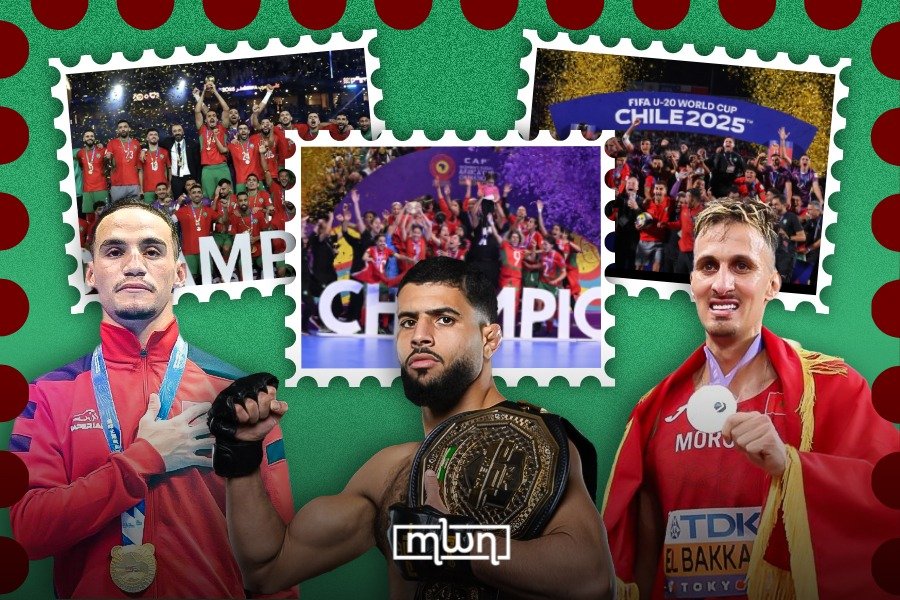 رياضيون مغاربة يحتفلون بانتصارات وطنية في أحداث رياضية دولية.