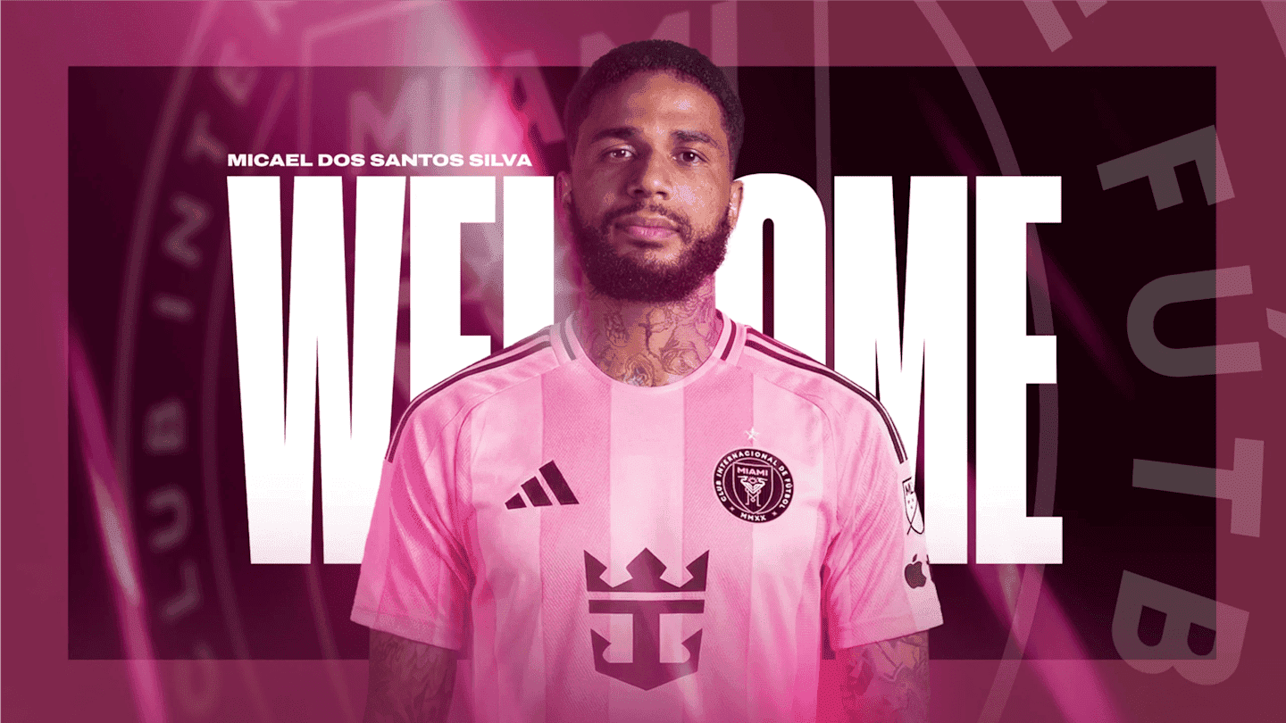 Micael Dos Santos Silva in pink Miami soccer jersey celebrating victory in Morocco soccer news.