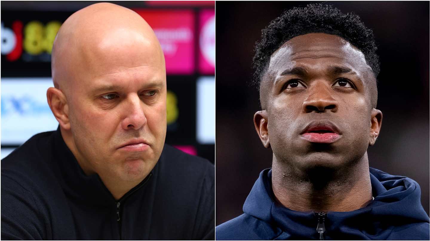 Liverpool's target, a midfielder, featured alongside Vinicius Jr, who expresses concern over PSG's future during a press conference.