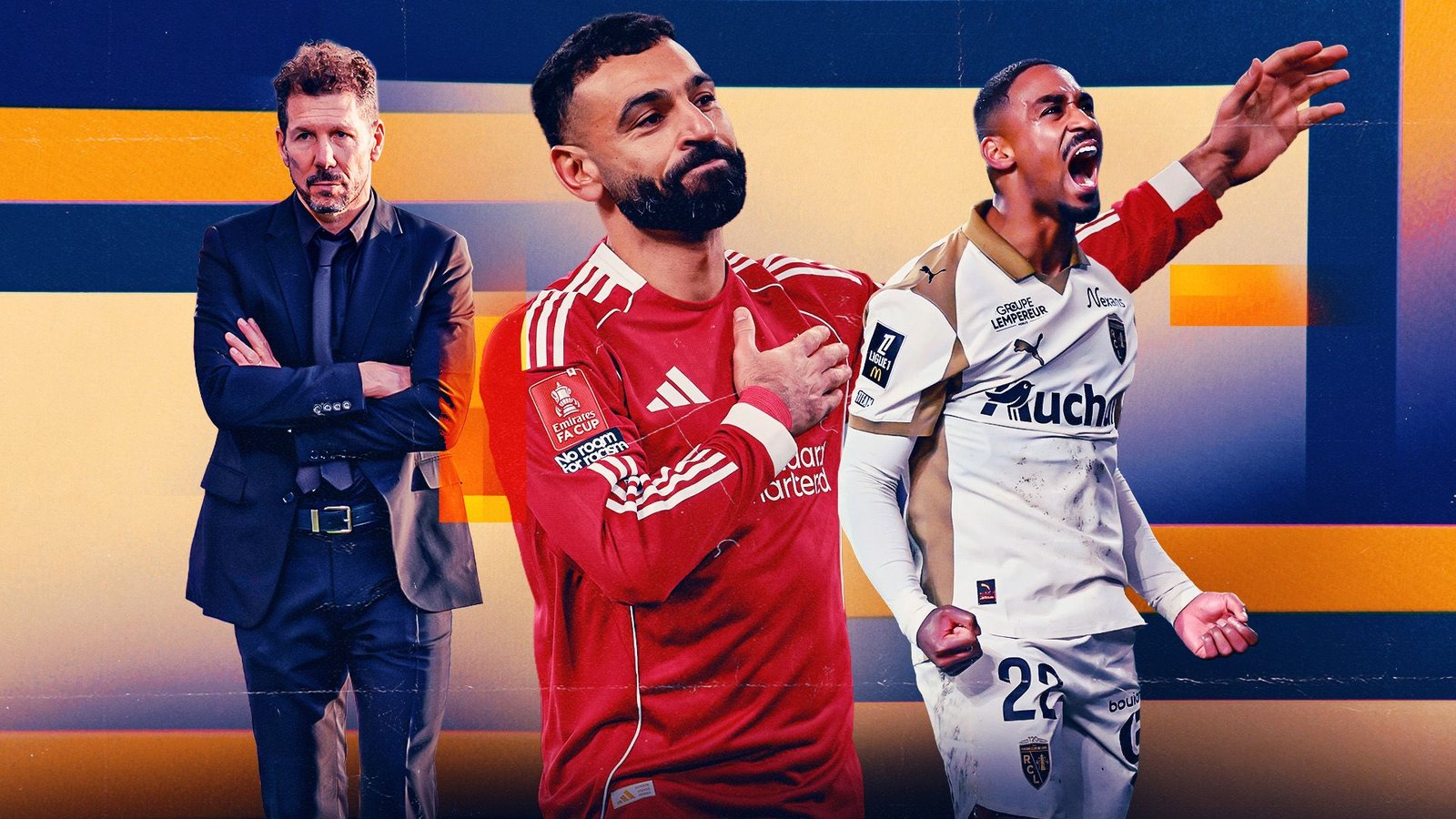 Bruno Fernandes celebrates a goal in a red Manchester United kit, flanked by a focused coach and teammate in a contrasting jersey.