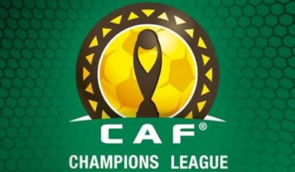 CAF Champions League logo featuring a gold trophy on a green honeycomb background, symbolising African club football excellence.