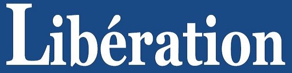 Libération logo in white text on a blue background, representing the publication's identity and focus on news and journalism.