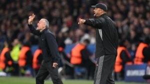 Kompany and Enrique share awkward moment after tense match