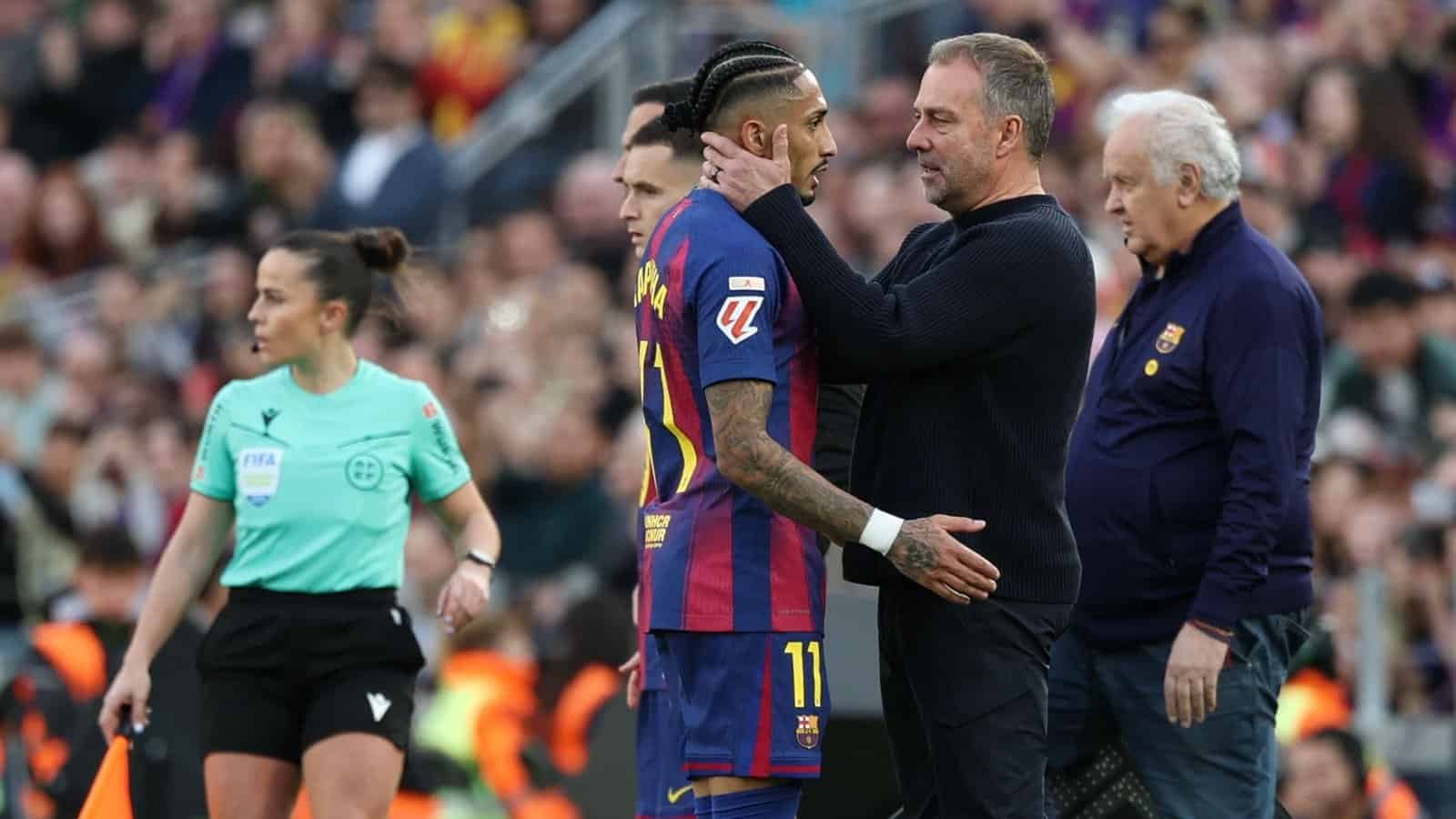 Raphinha follows Flick's plan in Barcelona training