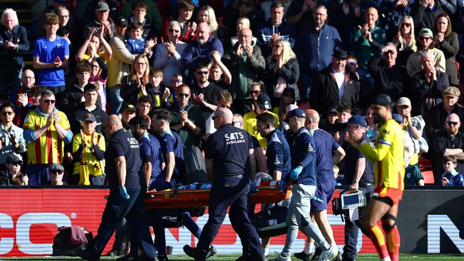 england defender loses consciousness on pitch
